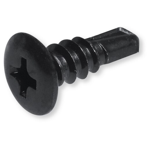 Tornillo autoperforante cabeza remache negro, longitud 13 mm